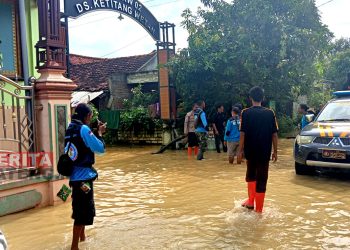 Bencana banjir di Desa Ketitang Wetan, Kecamatan Batangan, Kabupaten Pati. (ARF/Beritajateng.id)