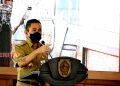 Bupati Pati Klaim Berhasil Penuhi Janji Politiknya 17 Bupati Pati, Haryanto saat memberikan sambutan pada Acara Musrenbang Penyusunan RKPD Kabupaten Pati Tahun 2022 di Pendopo Kabupaten Pati, Selasa (29/3). (AZI/Koran Lingkar)