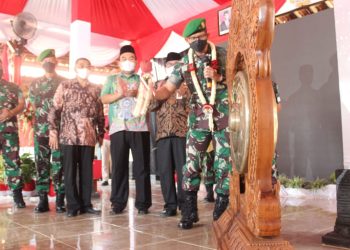 Peresmian Desa Pengkoljagong, Kecamatan Jati, Kabupaten Blora menjadi Kampung Pancasila, Sabtu (26/3). (LIY/Koran Lingkar)