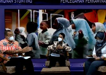 Kampanye publik, “Stop Perkawinan Anak Usia Dini” bersama OPD di Studio eRTe FM secara live streaming di kanal Youtube, Kamis (10/3). (Dok. Pemprov Jateng)