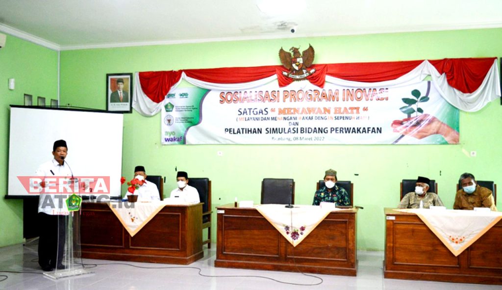 Peluncuran Satgas Menawan Hati oleh Kepala Kemenag Rembang, M. Fatah. (RTW/Koran Lingkar)