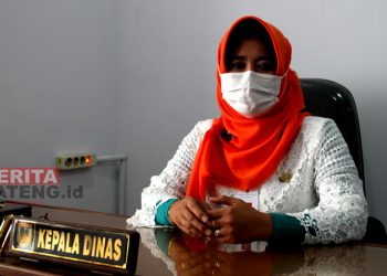Kepala Dinas Tenaga Kerja Perindustrian, Koperasi, Usaha Kecil dan Menengah Kudus, Rini Kartika Hadi Ahmawati. (NHS/Koran Lingkar)