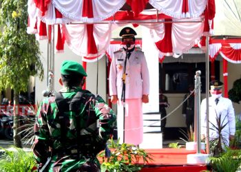 Upacara Hari Jadi ke-296 Kabupaten Grobogan di halaman Kantor Setda Grobogan. (Dok. Kominfo Grobogan/Koran Lingkar)