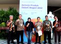 Wabup Blora Bakal Tindaklanjuti Program Jokowi Bangga Buatan Indonesia 15 Wakil Bupati Blora beserta Asisten Administrasi Umum, Staf Ahli Bupati Blora, Kepala Dindagkop UKM, Kepala Dinperinaker Blora, Kepala Bagian PBJ Setda Blora dalam Kegiatan Business Matching di Grand Hyatt Nusa Dua, Bali, Jumat (25/3). (Istimewa)