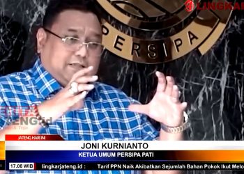 Joni Kurnianto Berharap Pemkab Pati Segera Perbaiki Rumput Stadion Joyokusumo 7 Wakil Ketua I DPRD Pati, Joni Kurnianto. (Tangkapan Layar Lingkar TV)