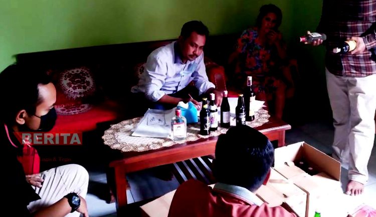 Polsek Cepu Amankan Ratusan Miras dari Sejumlah Tempat