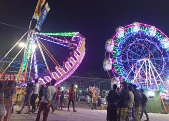 Suasana Pasar Rakyat dalam rangkaian acara Grebeg Besar Kabupaten Demak 2022. (TAM/Koran Lingkar)