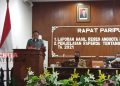 DPRD Pati Muslihan Apresiasi Kinerja Dewan dalam Reses Tahap 1 16 Komisi A DPRD Pati, Muslihan saat membacakan laporan kegiatan reses anggota dewan. (ARF/Beritajateng.id)