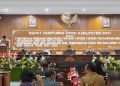 Fraksi NKRI DPRD Pati Beri Usulan terkait Raperda Pertanggungjawaban APBD 2021 18 Rapat paripurna penyampaian pandangan umum fraksi terhadap Raperda tentang Pertanggungjawaban Pelaksanaan APBD Kabupaten Pati tahun anggaran 2021. (Dok. Humas DPRD Pati)