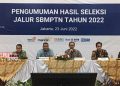 SBMPTN 2022 untuk Prodi Pertanian Sepi Peminat 17 Direktur Jenderal Pendidikan Tinggi, Riset dan Teknologi (Dirjen Dikti Ristek) Kementerian Pendidikan, Kebudayaan, Riset dan Teknologi Nizam berbicara dalam Konferensi Pers Pengumuman Hasil Seleksi Jalur SBMPTN tahun 2022 di Gedung D Kementerian Pendidikan, Kebudayaan, Riset dan Teknologi di Jakarta, Kamis (23/06). (Ant/Beritajateng.id)