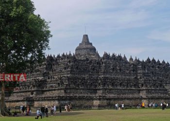 Pesona Candi Borobudur, Kabupaten Magelang, Jawa Tengah. (Antara)