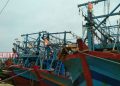 500 Kapal Nelayan Juwana Pati Libur Berlayar, Ini Sebabnya 18 Kapal nelayan di Kabupaten Pati bersandar di Sungai Silugonggo Kecamatan Juwana, Kabupaten Pati. (Antara News)