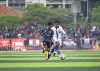 Ilustrasi penampilan Persipa Pati dalam laga uji coba melawan PSIS Semarang, beberapa waktu lalu. (Istimewa)