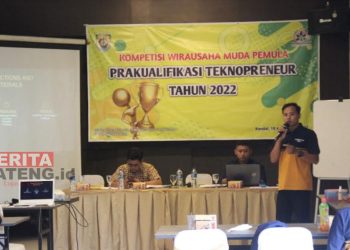 Kompetisi Wirausaha Pemula Prakualifikasi Teknopreneur tahun 2022 yang digelar oleh Dinas Pemuda Olahraga dan Pariwisata (Disporapar) Kabupaten Kendal. (Unggul Priambodo/Koran Lingkar)