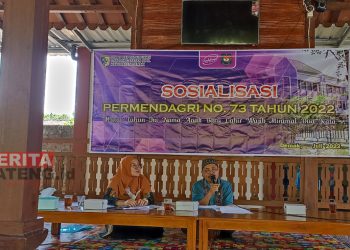 Dindukcapil Demak Menggelar Sosialisasi terkait Permendagri Nomor 73 tahun 2022, belum lama ini. (Tammalia Amini/Koran Lingkar)