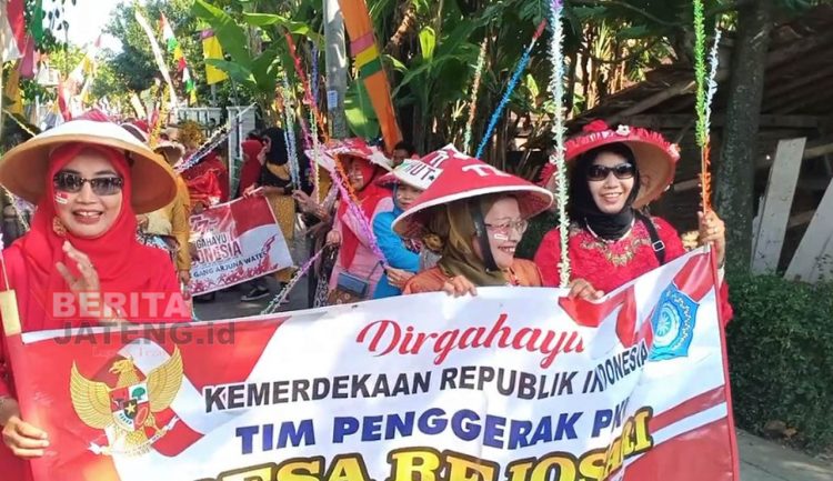 Dua Tahun Vakum Akibat Covid, Karnaval dalam rangka HUT RI ke 77 di Desa Rejosari Berlangsung Meriah