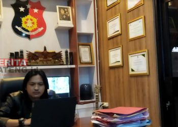 Kasat Reskrim Polres Pati, AKP Gala Rimba Doa Sirrang saat ditemui awak media pada Jumat, 26 Agustus 2022. (Aziz Afifi/Koran Lingkar)