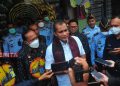 Kunjungi Rutan Kudus, Wamenkumham RI Tanggapi Isu Jual Beli Remisi Napi 16 Wamenkumham RI, Eddy Omar Sharif Hiariej saat menjawab pertanyaan dari awak media di Rutan Kelas II B Kudus pada Kamis, 4 Agustus 2022. (Nisa Hafizhotus S/Koran Lingkar)
