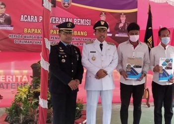 Peringati Hari Kemerdekaan RI ke 77, 62 WBP Rutan Kelas IIB Rembang Terima Remisi