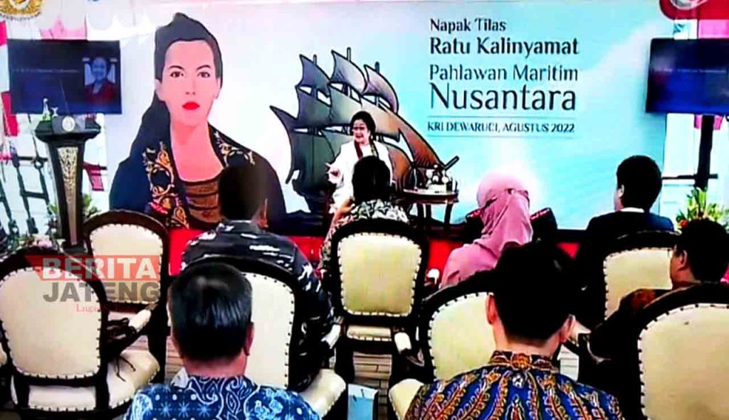 Megawati Soekarno Putri saat menghadiri acara Napak Tilas Ratu Kalinyamat Pahlawan Maritim Nusantara, beberapa waktu lalu. (MUS/Koran Lingkar)