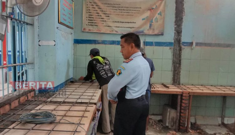 Tingkatkan Kualitas Pelayanan Makanan untuk WBP, Rutan Kelas IIB Rembang Renovasi Dapur Seminggu Terakhir