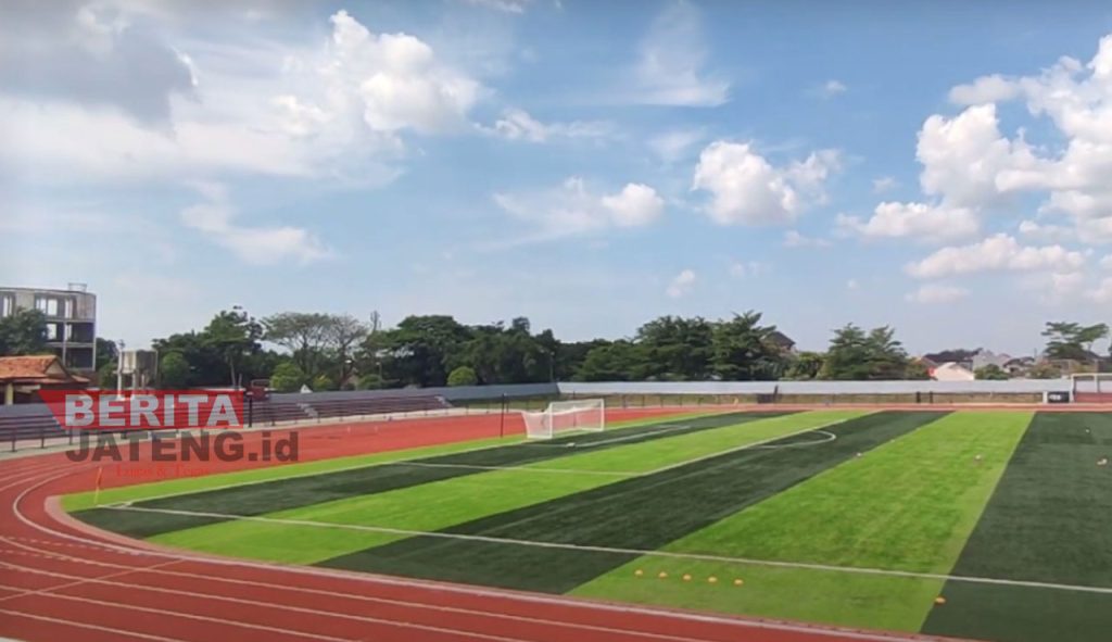 Pojok timur Stadion Joyokusumo Pati yang direncanakan akan ditambah tribun pada tahun depan. (Arif Febriyanto/Beritajateng.id)