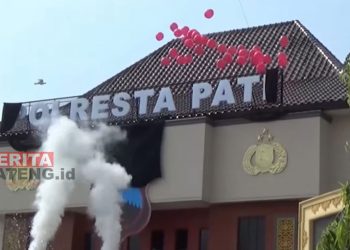 Peresmian Polres Pati menjadi Polresta Pati pada beberapa waktu lalu. (Dok. Lingkar TV)