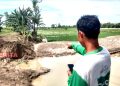 Tanggul Sungai Jajar Baru Grobogan Jebol, Air Rendam 45 Hektare Sawah di Kemloko 16 Kondisi tanggul Sungai Jajar Baru di Desa Kemloko, Kecamatan Godong, Kabupaten Grobogan pada Minggu, 27 November 2022. (Muhamad Ansori/Koran Lingkar)