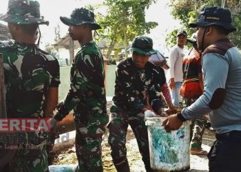 TMMD Reguler Cangkring Tegowanu Padukan TNI dan Polri Laksanakan Pembangunan Fisik dan SDM