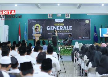 FORUM: Mahasiswa baru IPMAFA Pati mengikuti Studium General Mahasiswa Baru angkatan 2023 bertajuk Reinventing Nilai Pesantren sebagai Basis Nilai Society 5.0 pada Selasa, 4 Oktober 2023. (Dok. IPMAFA Pati/Beritajateng.id)