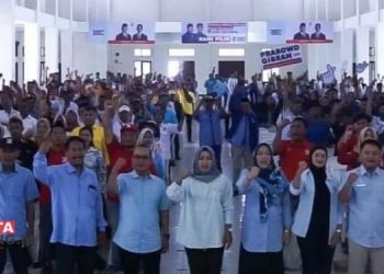 DEKLARASI: Gerindra Rembang deklarasi dukung Prabowo-Gibran. (Dok. Gerindra Rembang/Beritajateng.id)