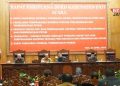 DPRD Pati Bahas Kelanjutan Raperda Pertanian 18 RAPAT PARIPURNA: Dewan Perwakilan Rakyat Daerah (DPRD) Kabupaten Pati bersama eksekutif dalam rapat paripurna kelanjutan Raperda Pertanian, Senin 22 April 2024. (Arif Febriyanto/Beritajateng.id)