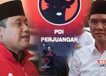 POTRET: Dua kandidat bakal calon bupati Pati, Saiful Arifin (kiri) dan Wahyu Indriyanto (kanan), yang memperebutkan rekomendasi Ketum PDIP untuk maju Pilkada Pati 2024. (Beritajateng.id)