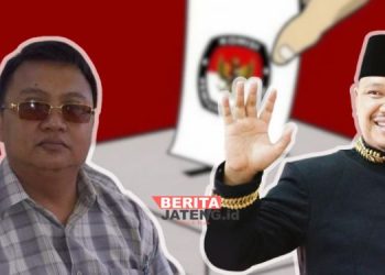 Bacabup Pati Agus Sunarko (kanan) dan pemerhati politik di Kabupaten Pati, drs. H. Pramudya (kiri). (Beritajateng.id)