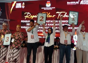 KPU Salatiga Gelar Pengundian Nomor Urut Ketiga Paslon Pilwakot, Ini Hasilnya