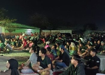 Gandeng Komunitas Rembang Gila Bola, Relawan Luthfi – Taj Yasin dan Harmonis Adakan Nobar Timnas