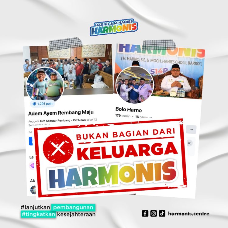 Tim Hukum Harmonis Akan Laporkan Akun Medsos Provokatif yang Mencatut Nama Calon