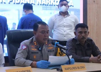 Gelar Kasus, Polres Blora Tangkap Tiga Pria Pengedar Narkoba