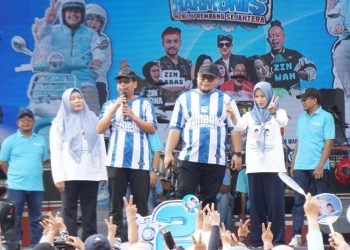 Ribuan Warga Ikut Kampanye Akbar, Tim Harno-Hanies Yakin Menang Pilbup Rembang