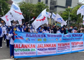 Kecewa terhadap Pj Gubernur Jateng, Abjat Demo Tuntut Penetapan UMSP