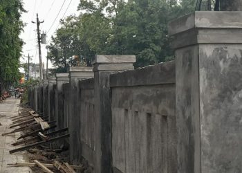 Pembangunan Pagar Keliling Eks Lahan Pasar Glendoh Grobogan Telan Dana Rp 196 juta