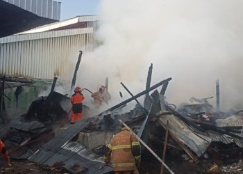 Diduga Karena Korsleting Listrik, Pasar Induk Cepu Blora Terbakar