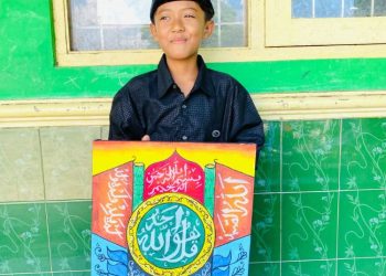 Isi Waktu Ramadhan, Para Siswa SDN 1 Karangharjo Rembang Buat Kaligrafi