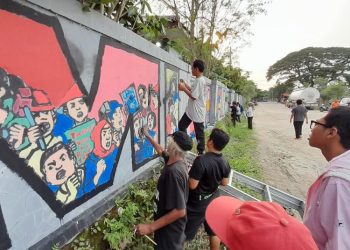 20 Pelukis dari Berbagai Daerah Dilibatkan dalam Pembuatan Mural Pram di Blora