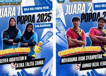 SMPN 2 Bulu Raih Juara di Cabor Voli Pantai POPDA Rembang, Kepsek: Siap Maju ke Provinsi
