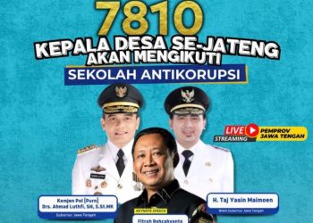 Gelar Sekolah Antikorupsi, Gubernur Jateng Ahmad Luthfi Gandeng 7.810 Kades