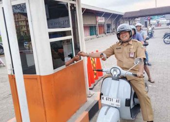Sistem E-Parkir Mulai Diuji Coba di Pasar Sido Makmur Blora
