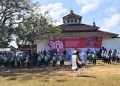 Drumband SMPN 3 Pamotan Rembang Semarakkan Upacara HUT RI ke-80 di Lapangan Palapa
