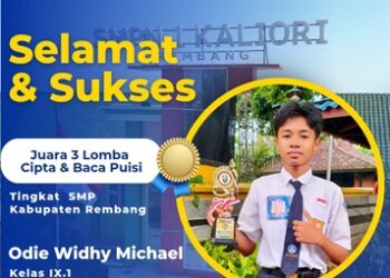 Odie Widhy Michael Raih Juara 3 Lomba Cipta dan Baca Puisi Haul RA Kartini Rembang