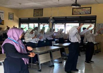 SMPN 1 Kaliori Rembang Rutin Gelar Senam Tiap Selasa dan Kamis